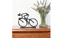 Cyclist on a Cycle Figurine Abstract Cycle Figurine Compact Cyclist Statue for Cyclists