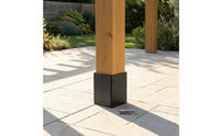 Post Protector with Screws Easy-to-Install Metal Post Sleeve with Boring Tool Heavy-Duty Hardware for Contractors
