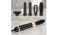 Hot Air Styler with Interchangeable Heads Volumizing 5-in-1 Hair Styling Tool Electric Hair Wand with Detachable Brushes