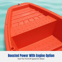 Double-layer PE Fishing Boat, Reinforced Plastic Dinghy, Thickened All-Terrain Boat for Outdoor Water Activities