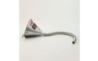 Long-Reach Funnel with Flexible Hose Corrugated Funnel with Bendable Tube Threaded Metal for Mechanics, DIYers, Automotive Maintenance, Motorcycle Repair, Garage