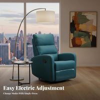 Gentle Rocking Motion Electric rotating Recliner Ergonomic Design Powered rotating Recliner Modern Aesthetic Armchair charging port Charging Port for Adults, Seniors, Homeowners, Living Room, Leisure Area, Home Office, study corner