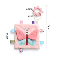 Soothes Gums Infant Soother Teether Toy Multi-Sensory Experience Baby Taggie Blanket Develops Fine Movement Skills for Teething Babies