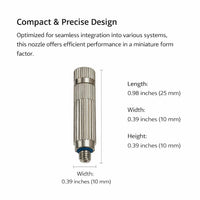 Brass Misting Nozzle, Industrial Fine Mist Spray Head, Greenhouse Lawn Misting Nozzle, Textile Factory Humidification Nozzle