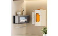 Under Cabinet Paper Towel Holder Easy Access Design Under Shelf Tissue Box Holder Strong Load-Bearing Hanging Storage Rack for Washroom