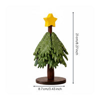 Wooden Hot Pad Set Decorative Wooden Christmas Tree Hot Pad for Kitchen