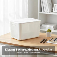 Lidded Wovenand elegance Basket With Lid Storage Box Hollow-openwork Design for Living Room
