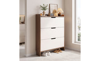 Shoe Organizer with Flip Drawers Shoe Organizer Narrow Furniture for Apartment Dwellers, Entryway, Hallway, Foyer