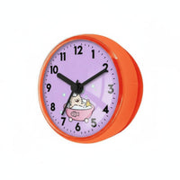 No-Drill Installation Waterproof Bathroom Clock Fogproof Cartoon Suction Cup Clock Quiet Movement for Children, Kitchen, Refrigerator