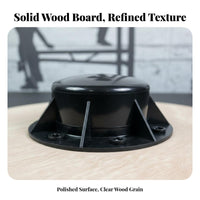Strengthens Core Wooden Balance Board Sturdy Wood Construction Non-Slip Stability Board Portable Design Fitness Equipment for Athletes, Seniors, Home Gym, Standing Desk, Office