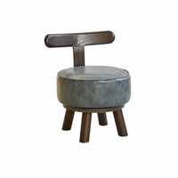 360-Degree Rotation rotate Wooden Stool Light Luxury Design Upholstered Low Stool durable Wood Seat Household Furniture Multi-Functional for Homeowners, Interior Decorators, Living Room, Bedroom, Entryway, Kitchen