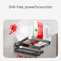 Suction Basin Rack Wall Mounted No-Drill Folding Organizer