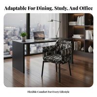 360-Degree rotate Upholstered supportchair Multi-Purpose Pedestal Base Chair Modern Minimalist Design Indoor Seating Ergonomic Curved rearrest for Office Workers, Homeowners, Readers, Dining Room, Reception Area, Bedroom, perusing niche
