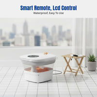 Electric Foot Bath Tub, Foldable Foot Spa, Deep Basin, Home Automatic Heating, Portable, Remote Control, LCD Screen