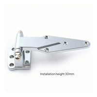 Surface Mount Hinge Polished Strap Hinge Hardware Easy to Install Steel for DIYers, Cabinet Doors, Ovens