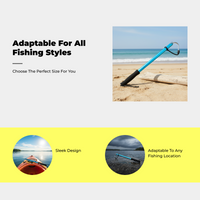 Stainless Steel Fishing Hook, Telescopic, Foldable, Portable
