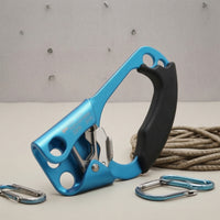 Left-Hand Ascender Corrosion-Resistant Left Hand Ascender Rope Clamp with Pulley Long-Lasting Gear Heavy-Duty for Climbers
