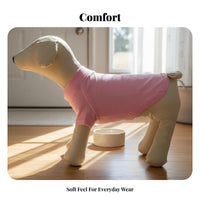 Solid Color Dog T-Shirt Multiple Sizes Available Dog T-Shirt Breathable Lightweight Puppy Tee for Spring, Daily Wear, Indoors