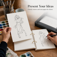 Thickened Sketchbook with Detachable Pages for Artists, A4/16K/32K Blank Drawing Paper
