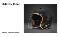 Twin Visor Half Helmet 3C Certified Twin Visor Helmet Detachable Warm Neck Scarf Shielded Gear for Adults, Women, Winter Riding, City Commuting
