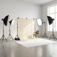 Photography Background Stand Kit Adjustable Backdrop Stand Kit Portable Backdrop Support System for Photographers, Vloggers, Video Shoots, Home Studio