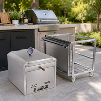 Commercial Pizza Oven for Catering Businesses, Portable Gas Outdoor Pizza Oven with Grill, Black Metal Heavy Duty Restaurant Pizzeria