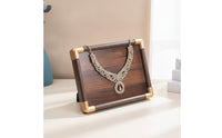 Necklace Display Board Gold Tone Jewelry Tabletop Display Board Rectangular for Jewelers, Collectors, Retail Counter, Vanity, Dresser