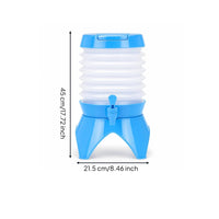 Portable Collapsible Water Container with Tap Space-Saving Water Container with Spigot Leakproof Lightweight for Campers, Travelers, Camping, Road Trips