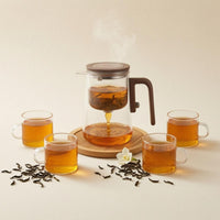 Infuser Teapot Set Transparent Teapot with Lid Tableware with Teacups