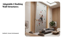 Artificial Climbing Wall High-Strength Panels Gymnasium Rock Wall Hard-Wearing Kids Climbing Rocks for Children, Families, Indoor, Schools