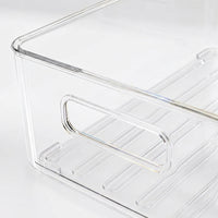 Stackable Desktop Organizer with Handle, Clear Desk Storage Drawer for Office, Modular Bathroom Drawers for Vanity Counter