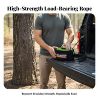 Heavy Duty Tree Saver Strap 30,000 Lbs Capacity Vehicle Recovery Gear Reinforced Loops Towing Belt Anti-Wear Sleeve for Truck Owners, Outdoor Adventurers, ATV/UTV Riders, Emergency Situations, Winching, Storm Cleanup