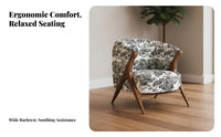 3 Pieces Japanese rustic aesthetic typePiece cafe Set Vintage Design Curved Wood Frame Armchair and Table Designer Look Conversation Group Minimalist look for Interior Designers, Cafe Owners, Hotel Managers, Reception Area, Living Room, Balcony, Porch