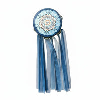 Streamer Frame Drum Tambourine Tassel Long Ribbons Dance Prop Traditional Percussion Instrument Decorative Design Suitable for Dance Recitals Belly Dance Folk Dance