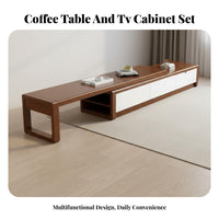 1 Piece Extendable Solid Wood TV Cabinet Drawer Storage Extendable TV Stand Sturdy Construction Modern Minimalist Entertainment Center Suitable for Adults Homeowners Living Rooms