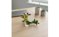 Lipstick Frog Figurine Nordic Design Funny Frog Figurine for Partners, Valentine's Day, Office
