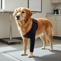 Anti-Rub Dog Elbow Protector Warm Dog Joint Protection Sleeve Adjustable Fit Pet Elbow Wrap Scratch Prevention for Large Dogs