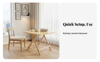 Multifunctional Wooden Folding Table Multi-Functional Square Dining Table Installation-Ready-to-Use Foldable Study Desk Easy to Clean for Apartment Dwellers, Students, Outdoor Market, Living Room, Bedroom, Parties