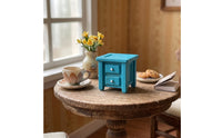 1/64 Scale Nightstand with Working Drawer Ready to Use Bedside Table with Drawer Minimalist Miniature Bedside Table Modern for Dollhouses