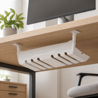Wire Management Box, Under Desk wire Organiser, Gaming wire Management for Home Office, Modern Screw-On Cord Organiser
