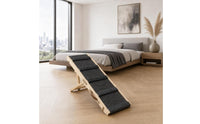 Adjustable Pet Stair Ramp Wooden Foldable Dog Ramp Stable Portable Pet Steps Wear-Resistant for Dogs, Cats