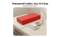 Easy to Clean Waterproof Leather Neck Pillow Breathable Ergonomic Beauty Bed Headrest Multi-Use for Beauticians, Adults, Spa, Home, Recliner