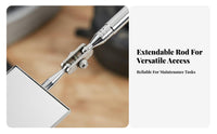 Telescopic Inspection Mirror Stainless Under Vehicle Inspection Mirror Adjustable Length Non-Slip Grip for Inspectors