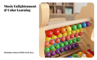 Educational Abacus Xylophone Toy Early Musical Development 8 Note Xylophone Abacus Toy Develops Hand-Eye Coordination for Preschool