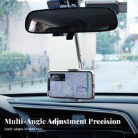 Car Ph Single Mount 360 Degree Rotation Rearview Mirror Ph Single Holder Firm Hold Mobile Accessory for Passengers, Drivers, Back Seat, Navigation