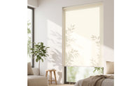 Light-Filtering Semi-Blackout Window Shade Roll-up Pull Chain Roller Curtain Milky White Pull Cord Thick for Bedroom, Office, Balcony, Bathroom