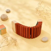 Wooden Snake Drum Children's Bendable Wooden Instrument Early Learning Curved Music Toy for Time