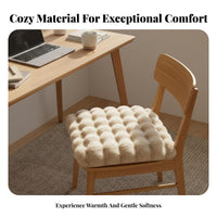 Faux Cushion Warm Faux Seat Cushion Extra-Soft Soft Chair Pad for Office Workers, Homeowners, Winter, Living Room, Bedroom