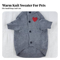 Warm & Cozy Striped Dog Sweater Soft & Stretchy Knitted Dog Sweater High-Stretch for Cat Owners, Cold Weather, Daily Wear, Outdoor Walks