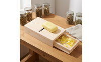 Wooden Soap Trimmer with Drawer Natural Wood for Home Workshop